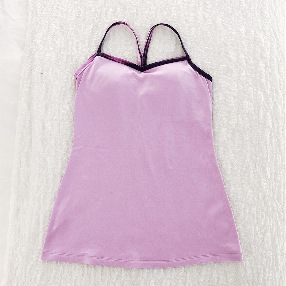 Lucy Y-Cross Back Yoga Top Purple